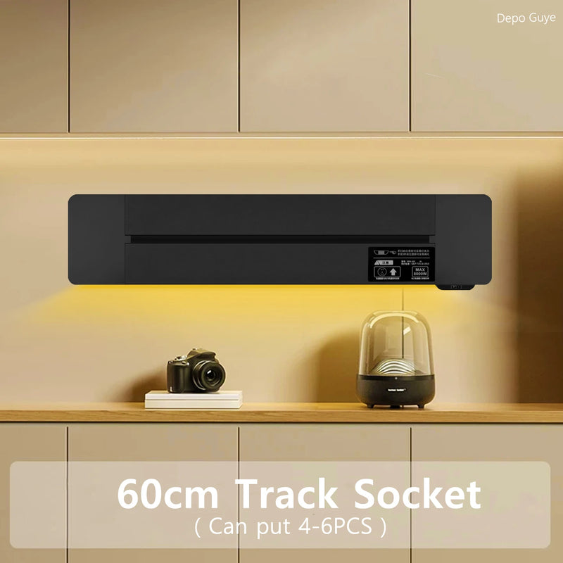 Induction lamp Wall Power Track Socket EU/FR/Russian/Israel/Italy Office Electric Socket Removable Adapter Plug UK Universal USB