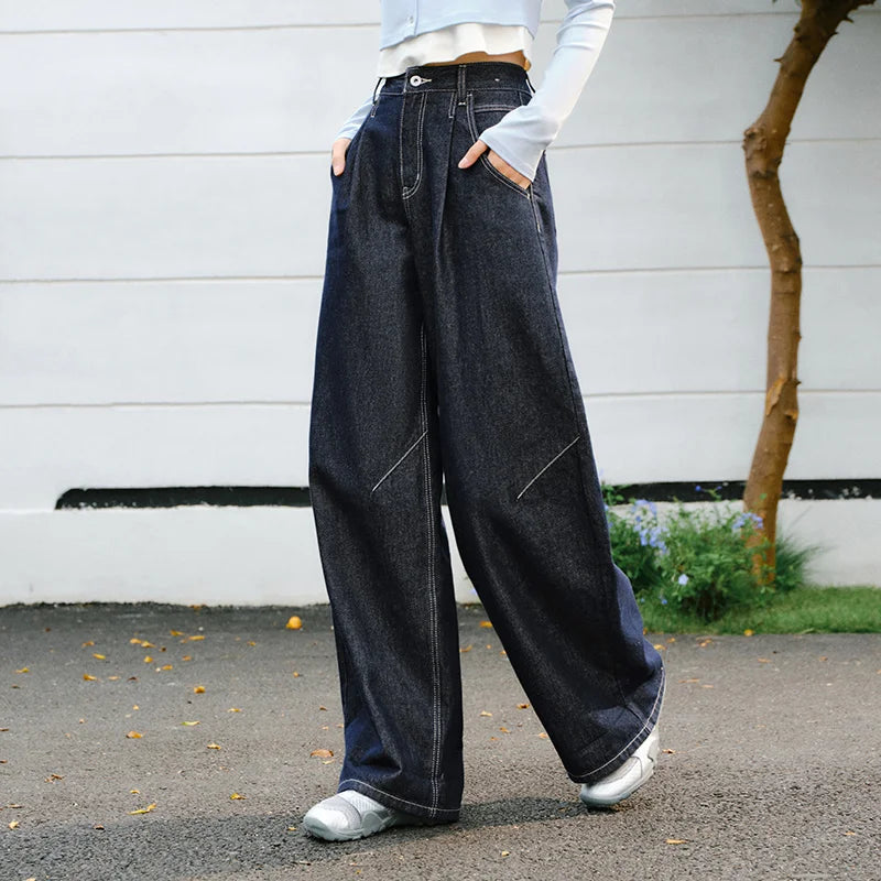 Semir Streetwear Jeans Women 2026 Spring Loose Wide Leg Fashion Style Trendy Casual Fashion Trousers