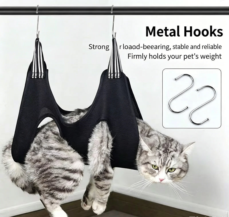 Cat and Dog Nail Clipping Tool Hammock for Pet Grooming, Anti-Scratch and Anti-Bite Fixation Accessories