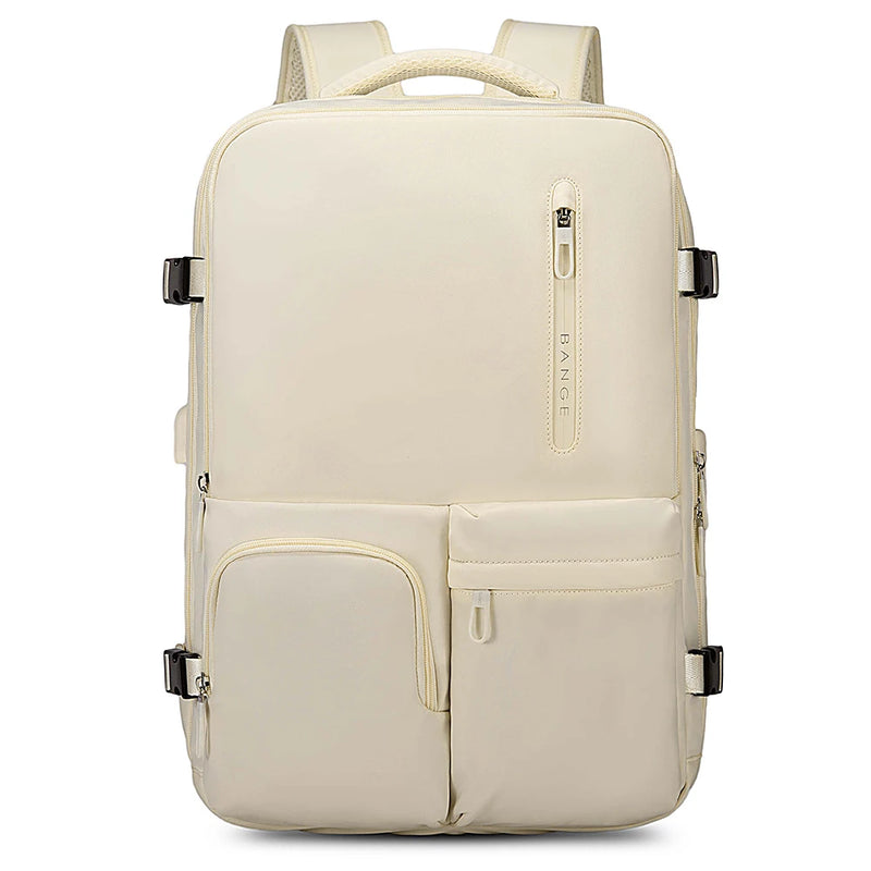 BANGE Airline Approved 15.6inch Large Travel Backpack Men Multi-Function With USB WaterProof Laptop Backpack With Wet Dry Pocket