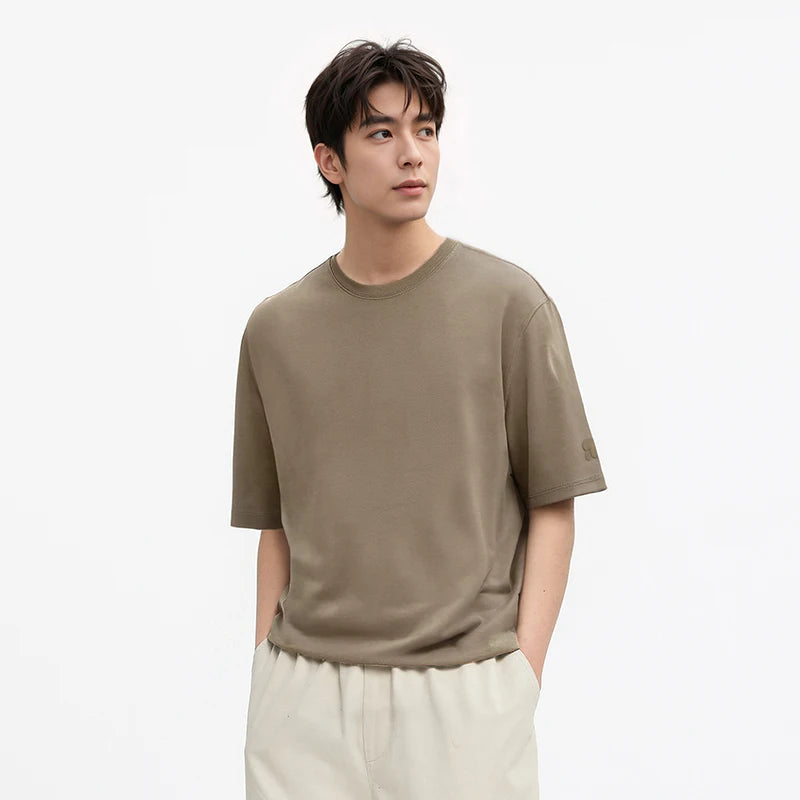 Semir Men's O-Neck T-Shirt Summer 2026 Cool Feeling Solid Casual Top for Comfortable Wear