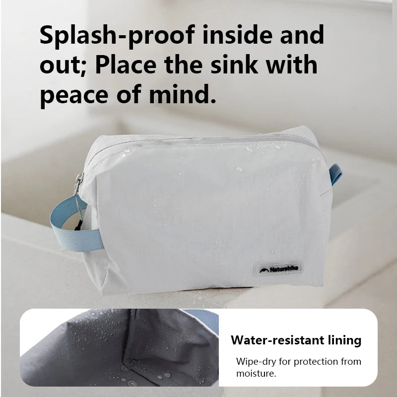 Naturehike Oxygen Travel Toiletry Bag Portable Outdoor Cosmetic Storage Bags Waterproof Bath Swimming Splash-proof Handbag
