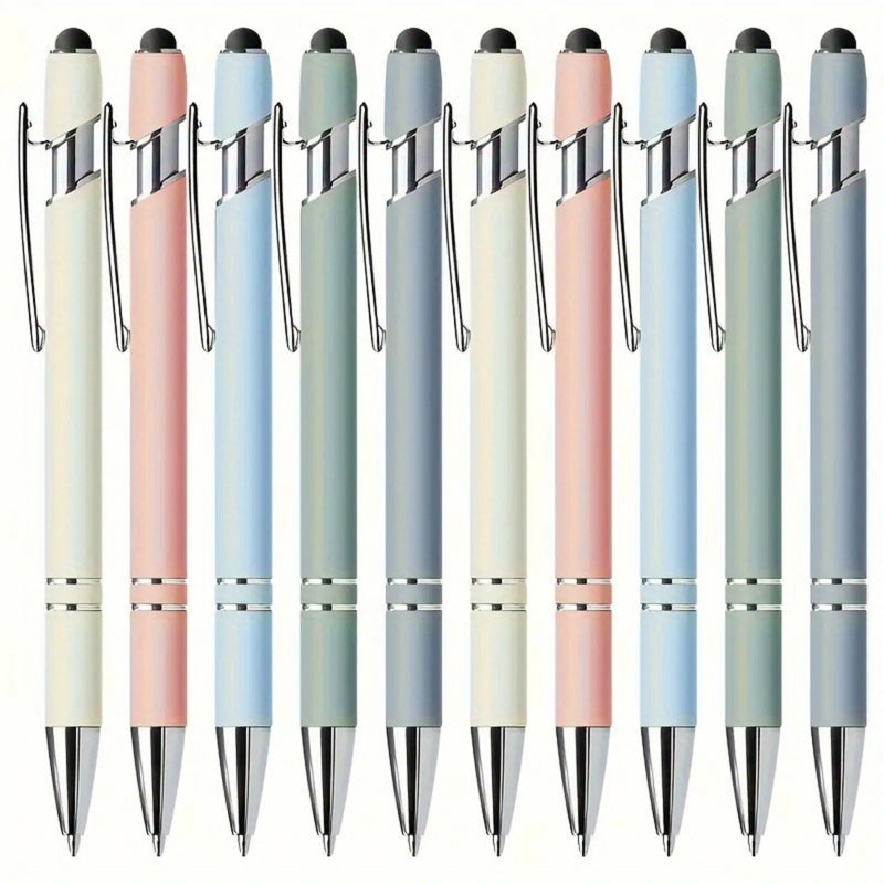 2/5pcs Morandi Retractable Ballpoint Pens , Smooth Writing, Non-Slip Grip,Mid-Tip Bullet Refill, Ideal for Daily Use