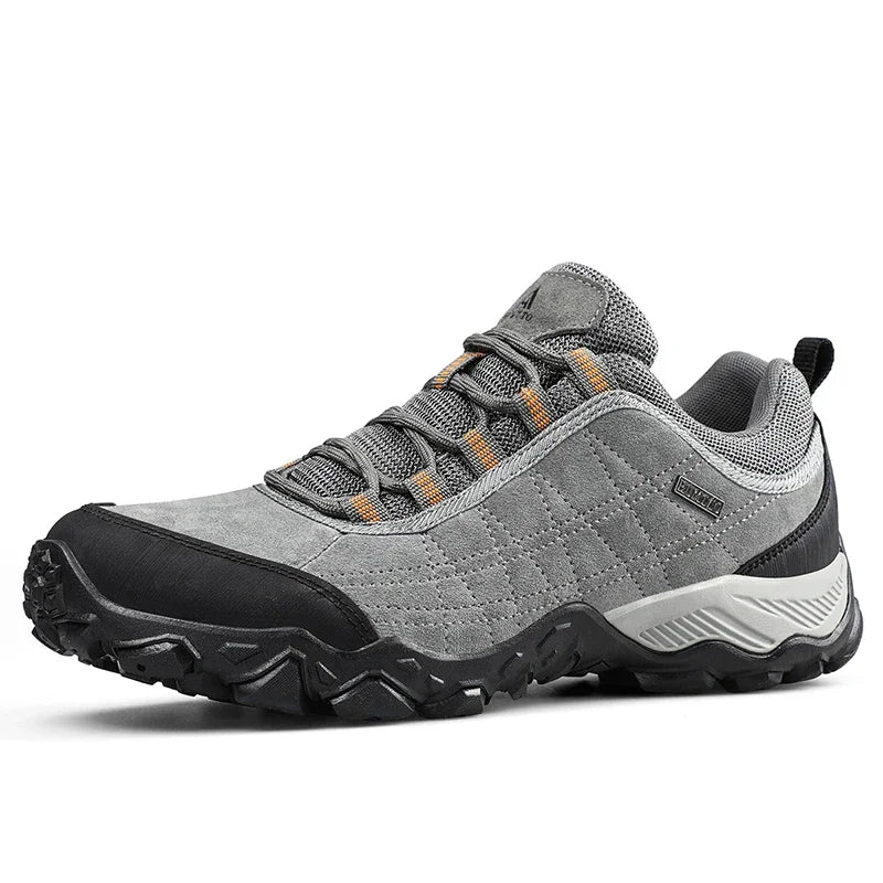 HUMTTO Non-slip Hiking Shoes Men Outdoor Men's Sports Shoes Leather Safety Walking Sneakers Man Breathable Trekking for Boots