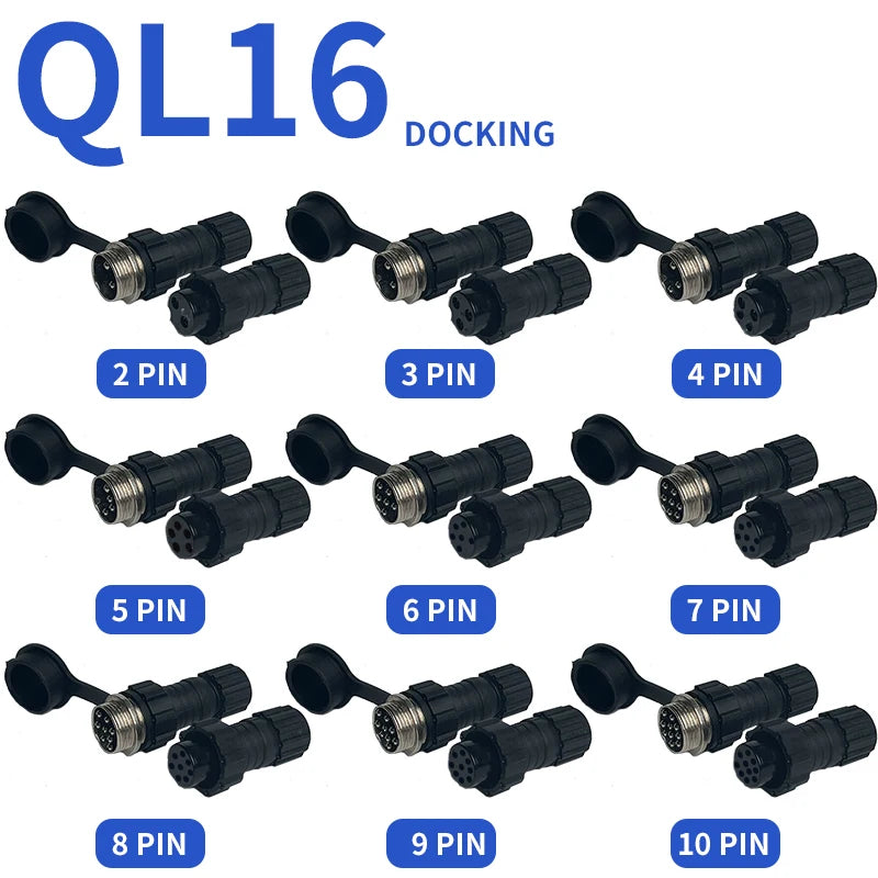 5/10/20Set GX12 GX16 GX20 2 3 4 5 6 7 8 9 10 12 14 15 Pin Male&Female Docking Aviator Aviation Plug Socket Circular Connector