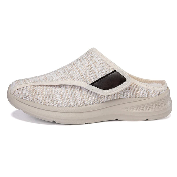 Winter Wide Foot Slippers Women Men Half Shoes Wide Toes Slippers Plush Warm Shoes House Home Cotton Shoes Unisex