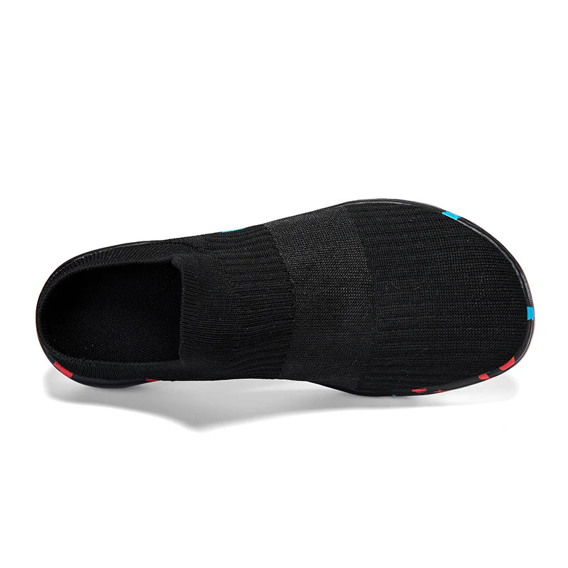 Summer Breathable Wide Foot Half Shoes Men Slip On Casual Wide Toes Shoes Half Slippers White Black Big Size 47 48