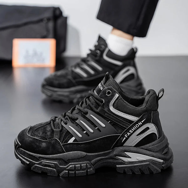Men's boots four season comfort hiking tooling shoes soft sole anti-slip high-top casual boots fashion youth Joker outdoor boots