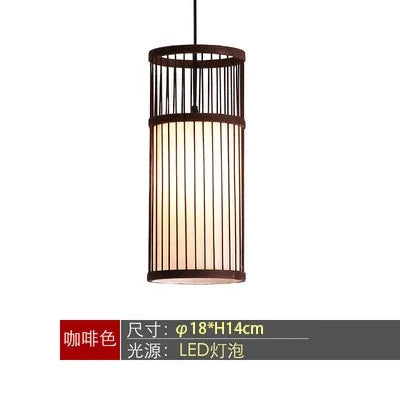 Bamboo Pendant Light Hand-Woven Cord Rattan Boho Hanging Lamp Mount Ceiling Chandelier for Dining Living Bedroom Kitchen
