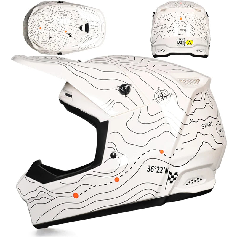 2025 Latest Off Road Motorcycle Helmet Mountain DH Off Road Helmet Bicycle Track Helmet ORZ-903