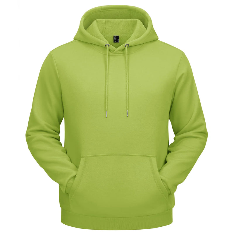 TACVASEN Autumn Winter Fleece Hoodies Mens Thermal Warm Hooded Sweatshirts Pockets Casual Hoodies Pullover Tops Male