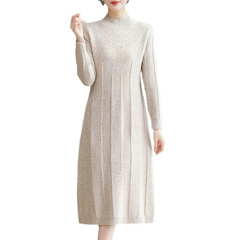 Knitting Sweaters & Jumpers Casual Spring Autumn Woolen Jersey For Women Basic Wear Pullover Female Long Dress Woolen Knitwear