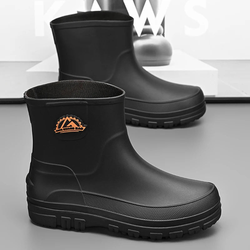 Men's rain boots four seasons new waterproof non-slip comfortable outdoor fishing shoes fashion Joker garden casual rain boots