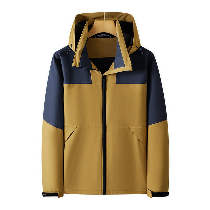 Thin couple's windbreaker jacket color-blocking outdoor work clothes breathable and waterproof mountaineering suit
