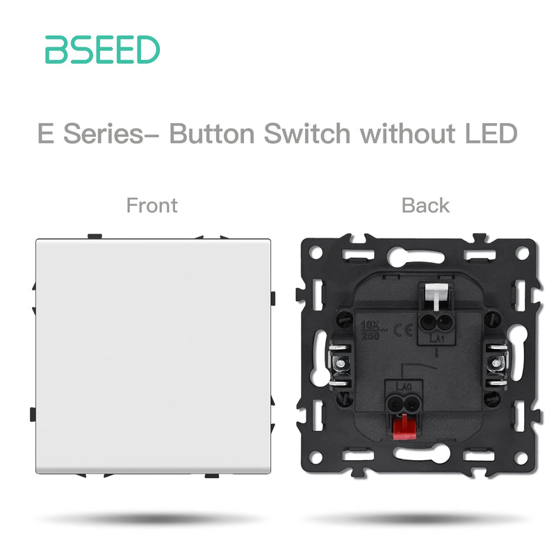 BSEED Wall Button Switch 1/2Gang USB Type-C Wall Socket Module Part Internet TV Telephone Socket Plastic Frame DIY Function Part