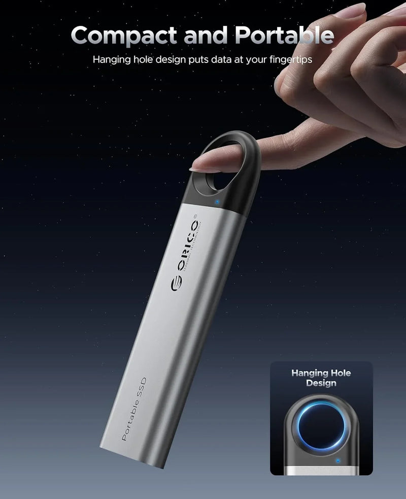 ORICO 1TB External SSD Up to 1050MB/S Hanging Hole Design Portable Solid State Drive Storage PSSD for Tablets Laptops C10