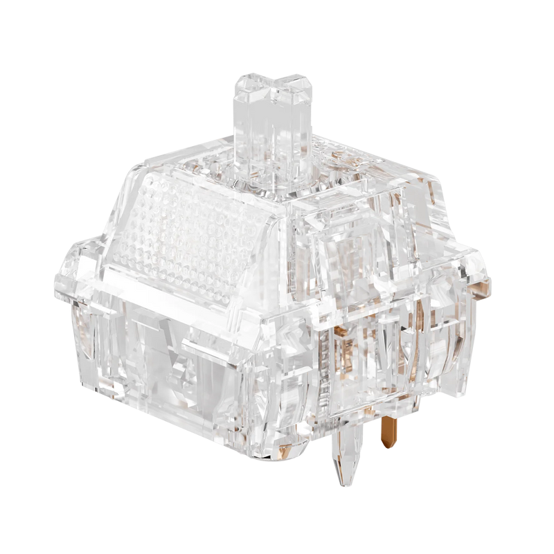Akko Linear Switch U1 Crystal Silver 5-Pin 35gf Lightweight Factory Lubed Compatible with MX Mechanical Keyboard Switches 45 pcs