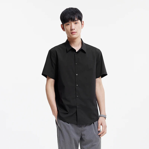 Semir Basic Short Sleeve Shirt Men Cooling Business Casual 2025 Summer New Solid Color Office Wear Suitable