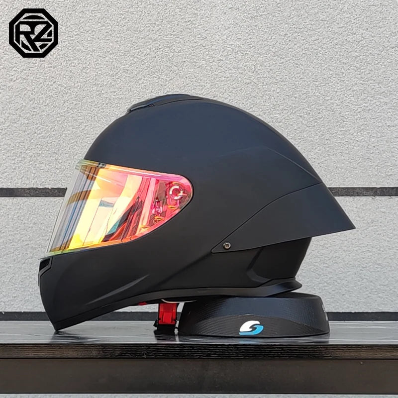 ORZ Motorcycle Helmet with Customized Large Rear Wing Full Face Adult Racing Capacetes de Moto DOT Approved