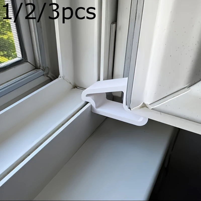 1/2/3pcs Window Stopper-Durable Plastic Door Stopper with Easy-Install Design, Prevents Sliding Down,Secure Hold for Home&Office