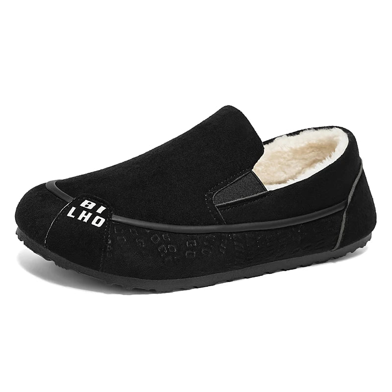 Men's Light thicken Casual cotton shoes winter warm plush Soft-sole Non slip Comfort Fashion Outdoor Walking Sports running shoe