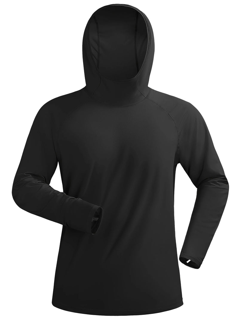 TACVASEN Men's UPF 50+ T-shirts Quick Dry Hoodie Long Sleeve Rash Guard Sun Protection SPF Quick Dry Hiking Swim Fishing Shirt