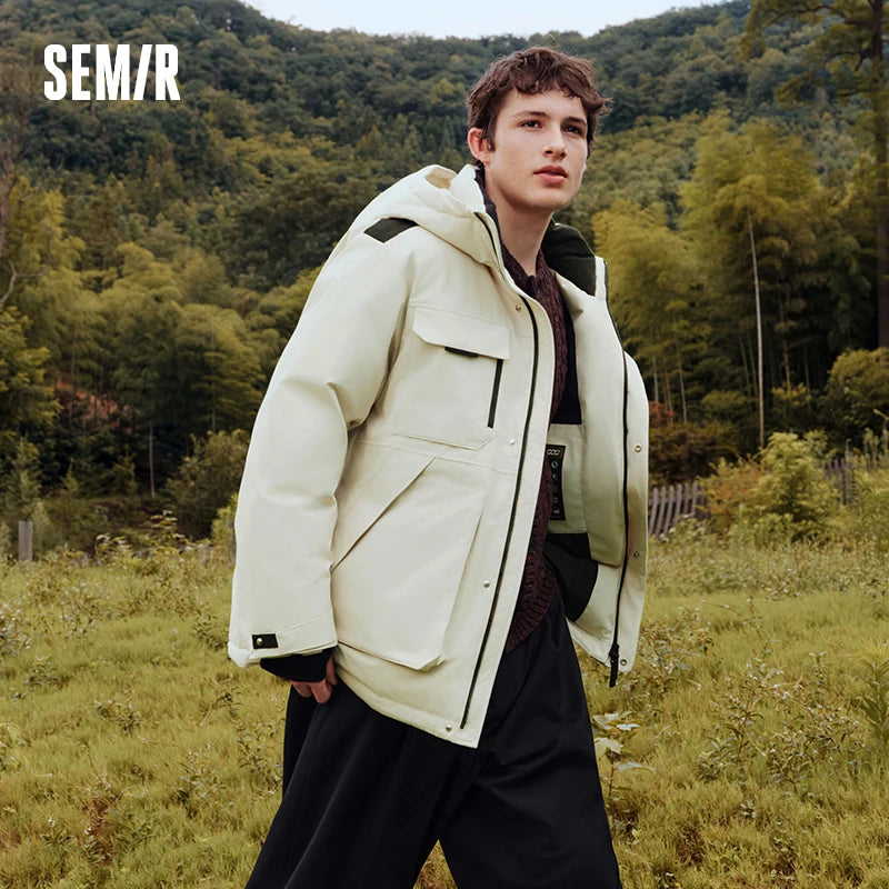 Semir Protective Down Jacket Men Winter Xcnspace Aerospace Collaboration Series Goose Down Outerwear 2025 New Men'S Wear