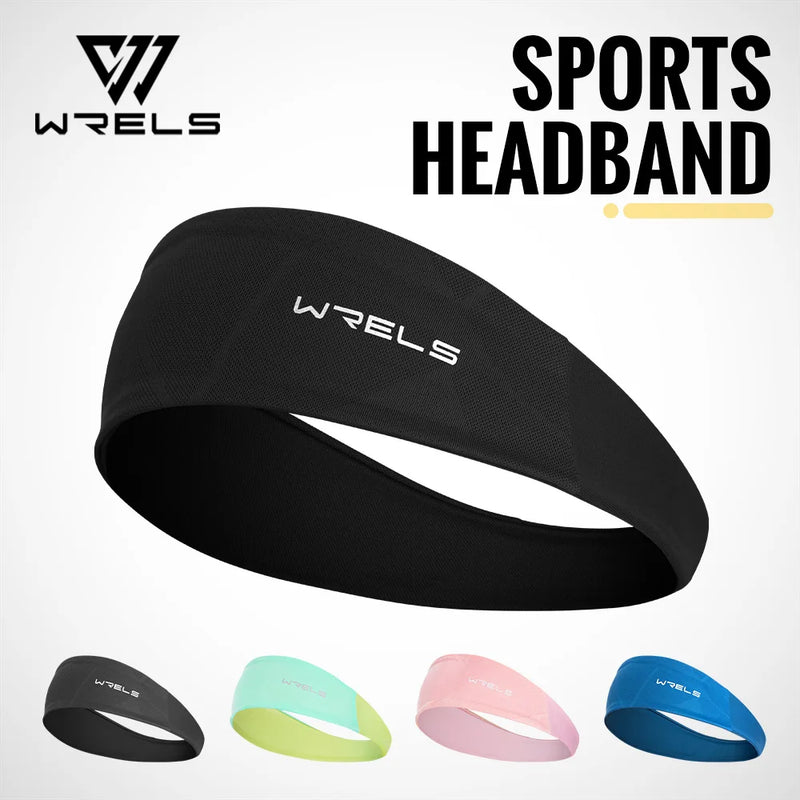 WRELS Sports Headbands Athletic Sweatbands Non Slip Elastic Sweat Hairbands Moisture Wicking Running Fitness Yoga Hair Band