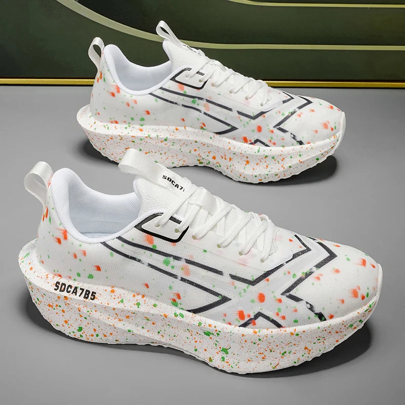 Mens Running Shoes 2025 New Luxury Design Lightweight Low Top EVA Cushioned Outsole Gym Training Daily Jogging Fashion Sneakers