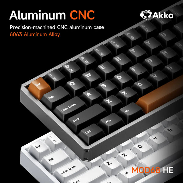 Akko MOD68 HE Keybaord Aluminum CNC 65% Magnetic Switch Rapid Trigger 0.005mm 8K ARGB Gaming Custom Mechanical Keyboard Gasket