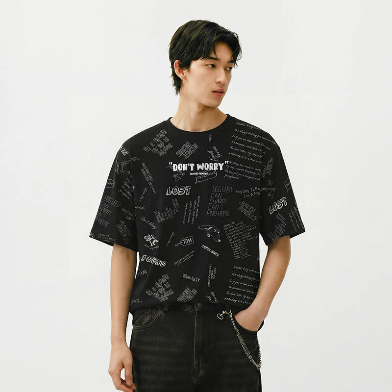 Semir Mens Tshirt 2026 Cute Animal All Over Printed Knitted Pure Cotton Loose Fashion Casual