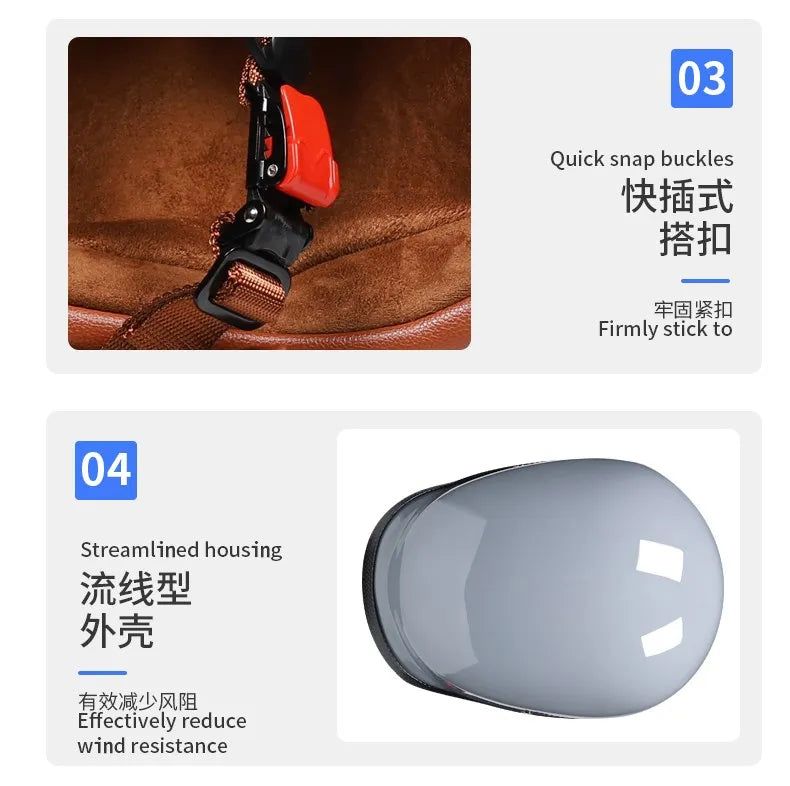 Retro chopper half helmet open beret motorcycle helmet big guy DS high quality scooter motorcycle
