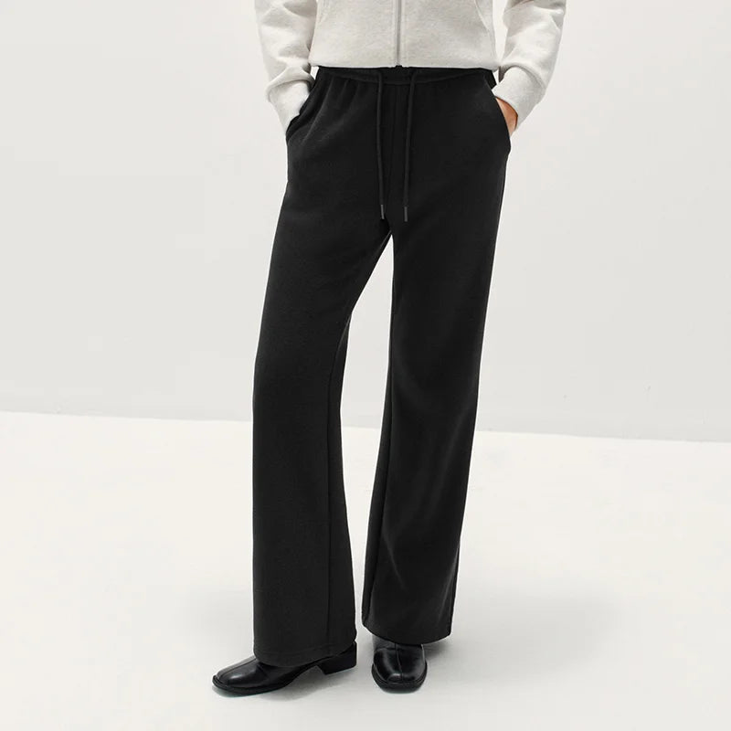 Semir Women Pants Wool Look Fabric Flared Leg Solid Color 2026 Winter Full Length Urban Casual Style Comfort Fit Everyday Style