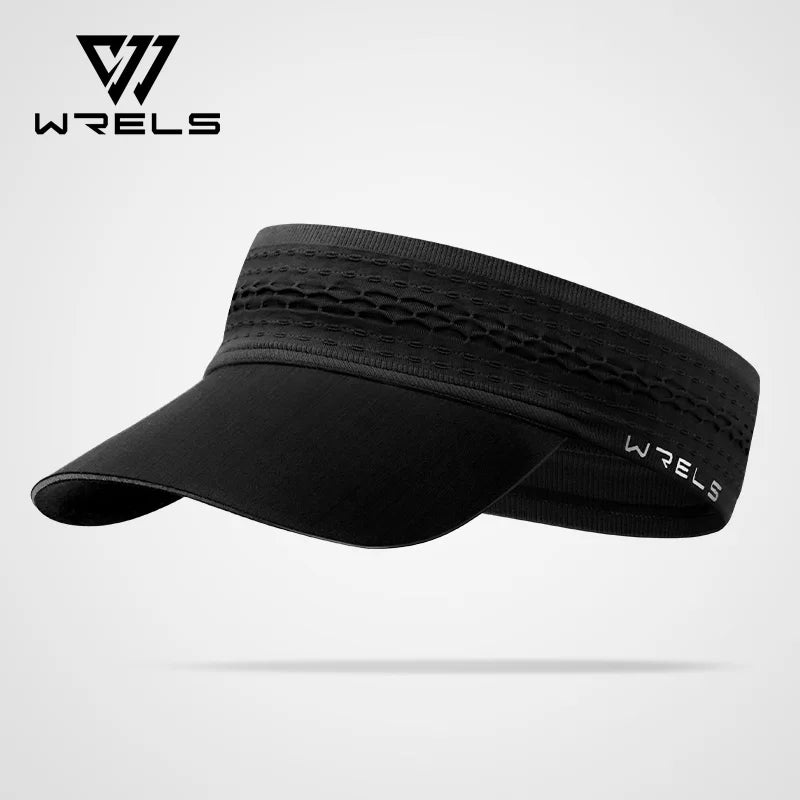 WRELS Sport Sun Visor Cap Hat Empty Top Headband Sweat-absorbing Non-slip Sun Visor Hat Women Men Stretch Tennis Visors Cap