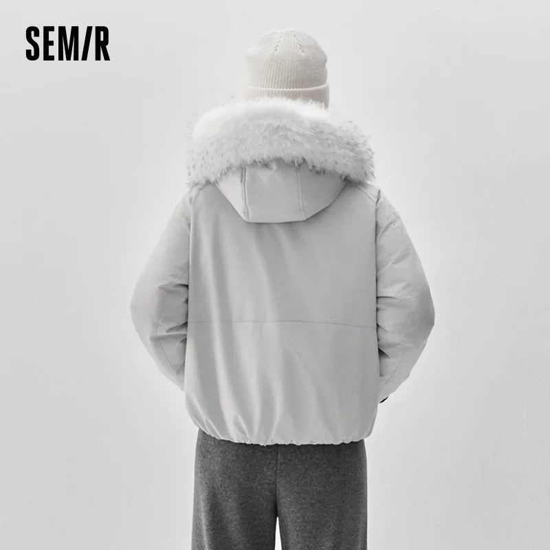 Semir Women Down Jacket 90 Percent Down Fill Windproof Waterproof Oil Resistant Stain Resistant Loose Fit 2026 New