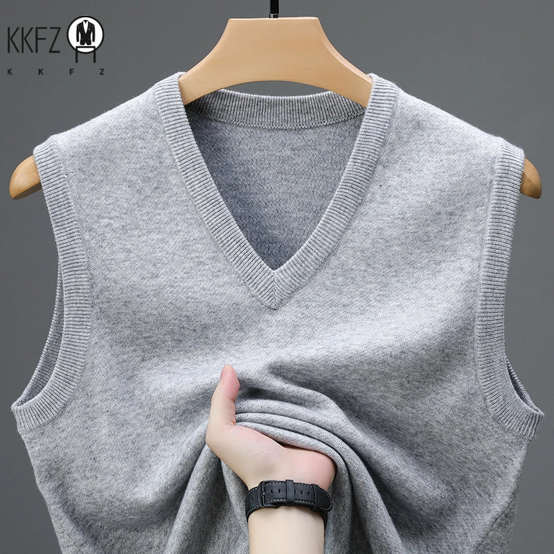 Men's 2026 Casual Sweater Vest Warm Comfortable Autumn Winter Fashion Outerwear - Fashionable Knitwear for Men