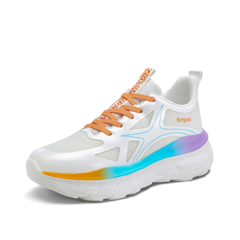 Couples Sports Shoes 2026 New Trendy Lightweight Thick-Sole High-Quality Outdoor Training Mesh Lace-up Sneakers for Men