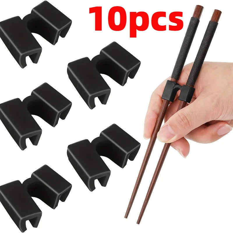 5/10pcs Reusable Chopsticks HelpersTraining Chopstick Hinges Connector Training Chopstick For Adults and Learner.chopsticks clip