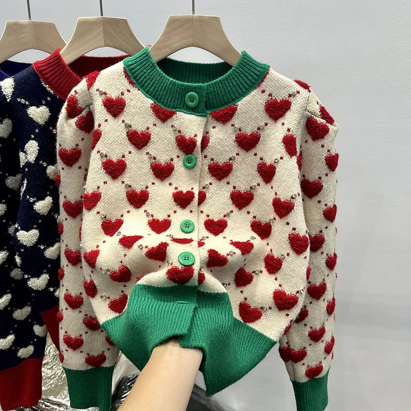 Spring Autum New Women's Clothing Small Fragrant Wind Knitted Cardigan Sweater Jacket Female Short Top Cardigan Feminino Coat