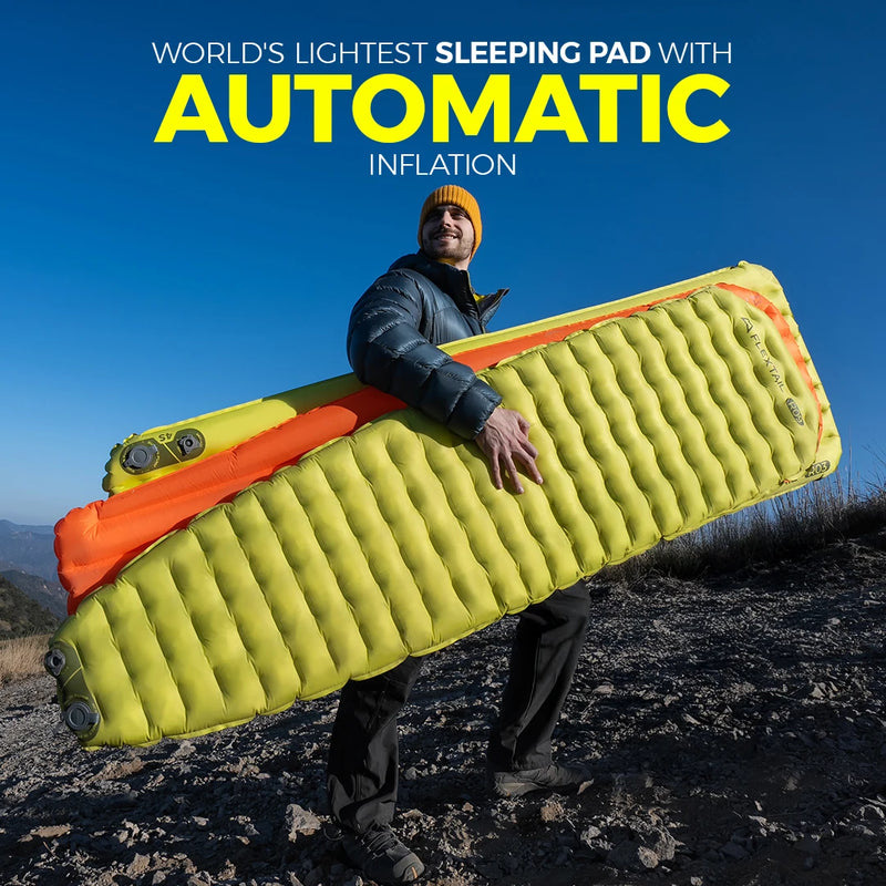 FLEXTAIL TINY SLEEPING PAD - Insulated Sleeping Pad with Built-in Pump, Automatic Inflation/Deflation, Lightweight Design
