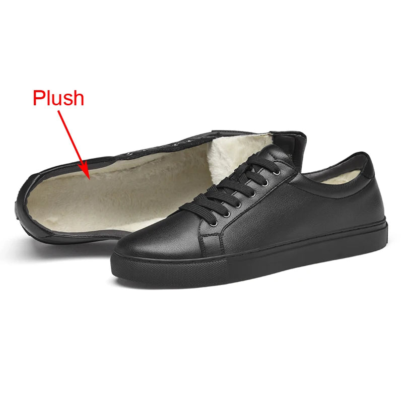 Mens Plus Big Size 48 49 50 Pure White Shoes Men Fashion Flat Shoes Leather Casual Shoes Comfortable