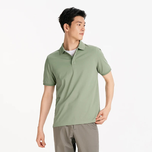 អាវប៉ូឡូបុរស Semir ធ្វើពីសូត្រ Mulberry សម្រាប់អាជីវកម្ម ប៉ាក់ជាមូលដ្ឋាន រដូវក្តៅ ឆ្នាំ២០២៦ ស្ទីលធម្មតា ទន់ ស្រាល ពាក់ការិយាល័យ