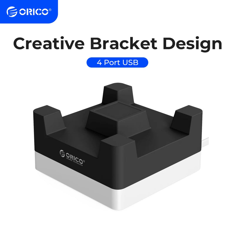 ORICO 4 USB Ports Desktop Charger 20W 2.4A Max Adapter with Phone Tablet Holder Charging for iPhone Samsung Xiaomi Huawei Htc