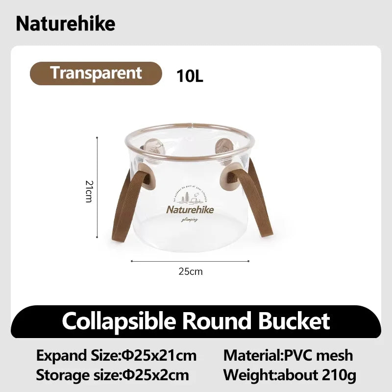 Naturehike Collapsible Waterproof Bucket Portable Outdoor Multifunctional Travel Folding Container Camping Hiking Storage Bag