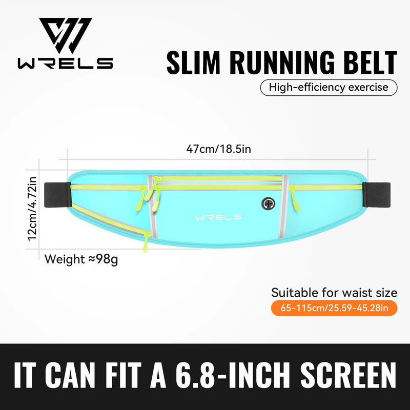 WRELS Outdoor Waterproof Invisible Sports Waist bag Belt Fitness Professional Multifunction Slim Running Belt for Hiking Travel
