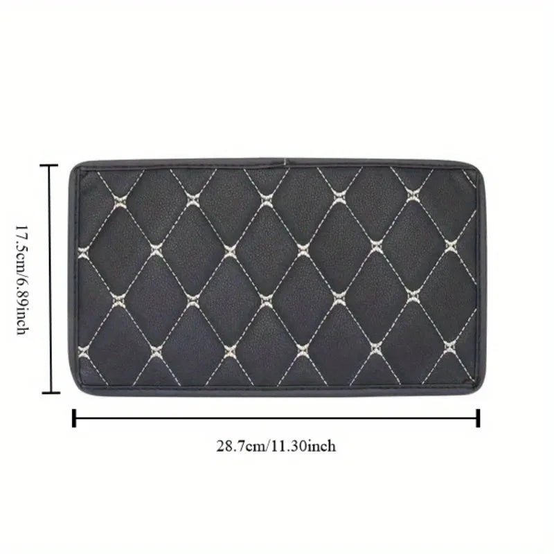 1PC Arm Rest Car PU Leather Auto Armrests Cushion Storage Box Cover Mats Arm Rest Protector Pad Car Interior
