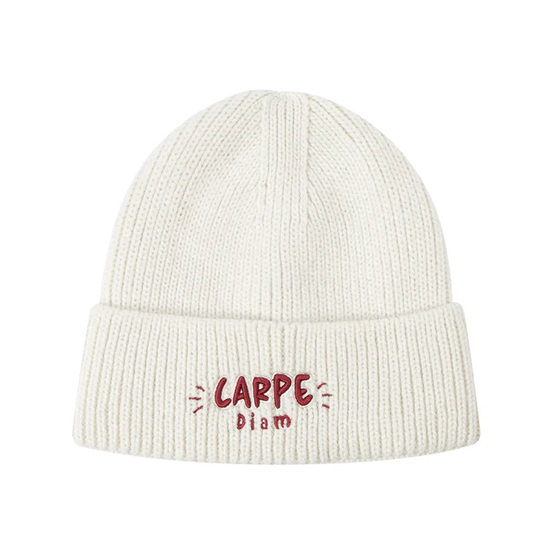 Semir Warm Hat ColorBlock Knit Women Autumn Winter 2025 Beanie Embroidered Cozy Soft Wool Stylish