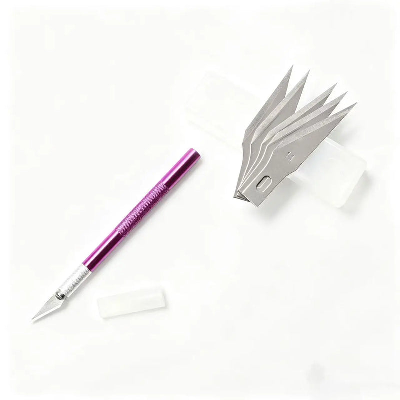 Engraving Non-Slip Metal Knife Kit + 40/5pcs #11 Blades Cutter Craft Knives for Mobile Phone PCB Repair Hand Tools