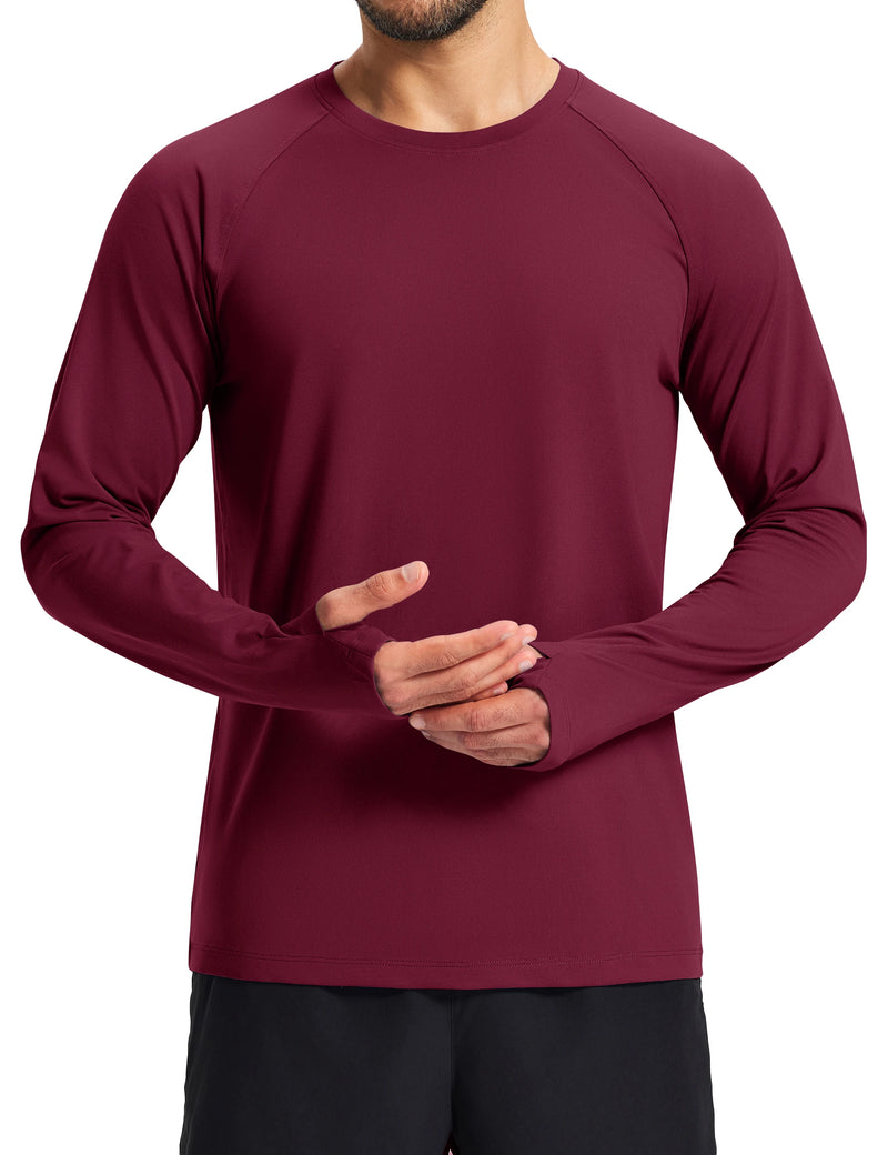 TACVASEN Men's Long Sleeve Shirts Dry Fit Breathable Workout Running Athletic Moisture Wicking Casual Tshirts with Thumb Holes