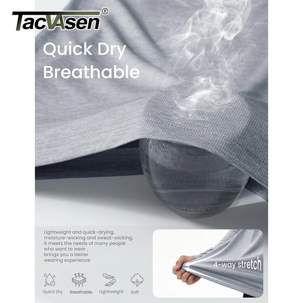 TACVASEN Sun Protection Long Sleeve Shirts Men's 1/4 Zip Up UPF 50+ Rash Guard Lightweight Quick Dry Fishing Running T-Shirts